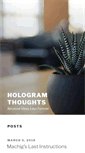 Mobile Screenshot of hologramthoughts.com